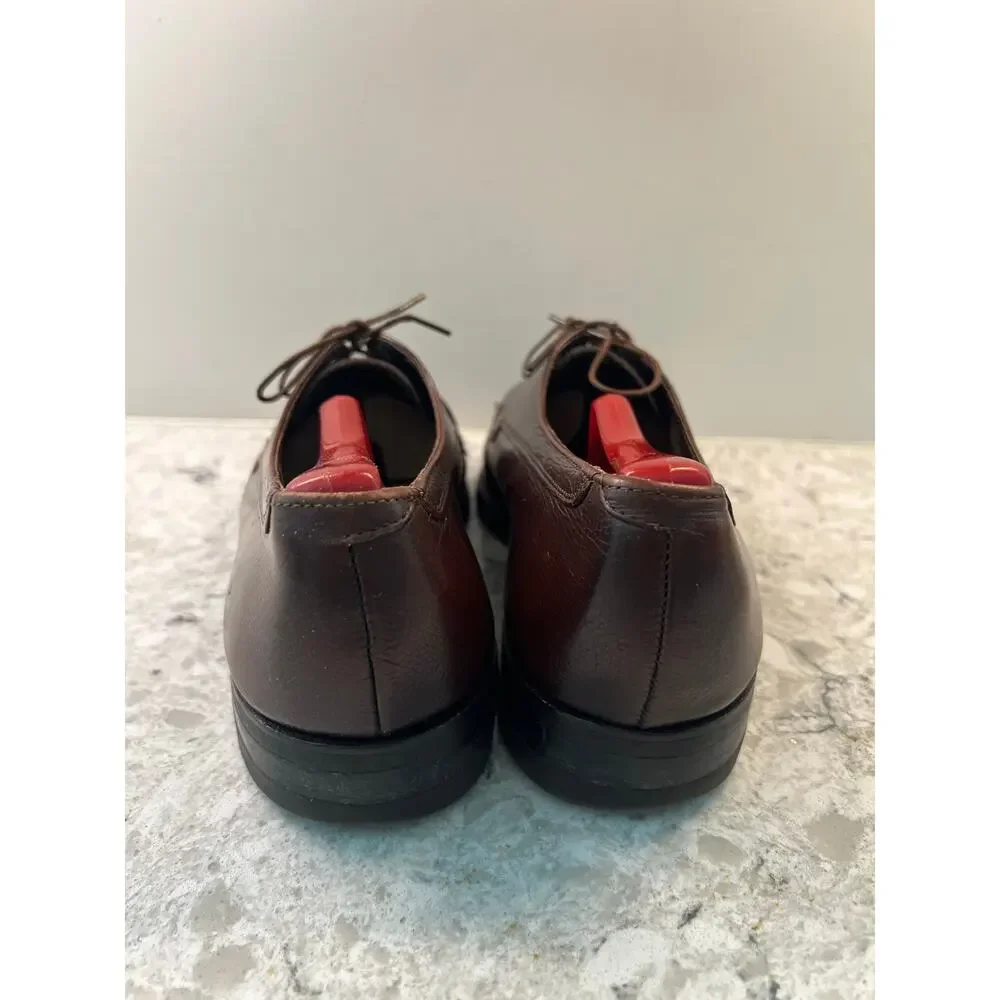 The Florsheim Shoe Men's Brown Leather Lace Up Dress Shoes Size 8.5 JL